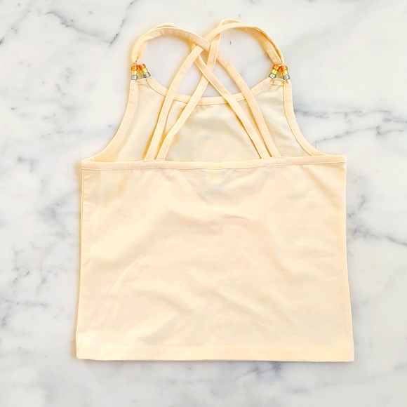 NWOT. Old Navy Cotton and Spandex Cami with multi color beads. - Picture 2 of 2